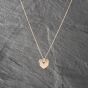 Second Hand Clogau 9ct Two Colour Gold Diamond Heart Pendant & 18 Inch Curb Chain 41142831