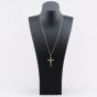 Second Hand 9ct Yellow Gold Large Crucifix Cross Pendant & 22 Inch Curb Chain 41142833