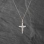 Second Hand White Gold Crucifix Cross Pendant & 18 Inch Curb Chain 41142842
