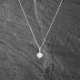 Second Hand 18ct White Gold 0.33ct Brilliant Cut Diamond Round Cluster Pendant & 18 Inch Prince Of Wales Chain 41142866