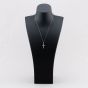 Second Hand 9ct White Gold Diamond Cross Pendant & 18 Inch Curb Chain 41142902