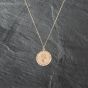Second Hand 9ct Yellow Gold St Christopher Pendant & 18 Inch Curb Chain 41142905