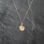 Second Hand 9ct Yellow Gold Small Double Sided St Christopher Pendant & 18 Inch Curb Chain 41142907
