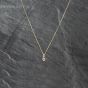 Second Hand Yellow Gold Aquamarine Solitaire Pendant & 18 Inch Curb Chain 41142911