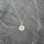 Second Hand 9ct Yellow Gold Jade Circular Chinese Symbol Pendant & 18 Inch Curb Chain 41142942