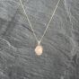 Second Hand Two Colour Gold Small Oval Floral Locket Pendant & 18 Inch Curb Chain 41142946