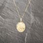 Second Hand 9ct Yellow Gold Oval Engraved Locket Pendant & 16-20 Inch Box Chain 41142999