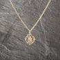 Second Hand 9ct Yellow Gold Openwork St Christopher Pendant & 20 Inch Belcher Chain 41143003