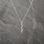 Second Hand 9ct White Gold 0.10ct Diamond Set Pendant & 18 Inch Curb Chain 41143014