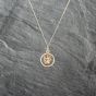 Second Hand 9ct Yellow Gold Openwork St Christopher Pendant & 18 Inch Curb Chain 41143020