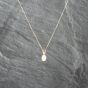 Second Hand 9ct Yellow Gold Opal Oval Pendant & 18 Inch Curb Chain 41143024