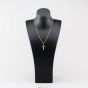Second Hand 9ct Yellow Gold Crucifix Cross Pendant & 18 Inch Curb Chain 41143036