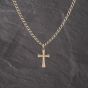 Second Hand 9ct Yellow Gold Cross Pendant & 19 Inch Curb Chain 41143083