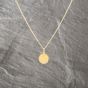 Second Hand 9ct Yellow Gold Round St Christopher Pendant & 18 Inch Curb Chain 41143097