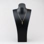 Second Hand 9ct Yellow Gold Crucifix Cross Pendant & 18 Inch Curb Chain 41143101