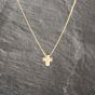 Second Hand 9ct Yellow Gold Brilliant Cut Diamond Chunky Cross Pendant & 20 Inch Curb Chain 41143102