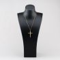 Second Hand 9ct Yellow Gold Crucifix Cross Pendant & 18 Inch Curb Chain 41143105