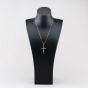 Second Hand 9ct Yellow Gold Crucifix Cross Pendant & 18 Inch Curb Chain 41143107