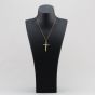Second Hand 9ct Yellow Gold Crucifix Cross Pendant & 16 Inch Curb Chain 41143116