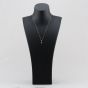 Second Hand Yellow Gold Sapphire & 0.05ct Diamond Set Cross Pendant & 18 Inch Curb Chain 41143119