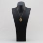 Second Hand 9ct Yellow Gold Engraved Oval Locket Pendant & 16 Inch Curb Chain 41143135
