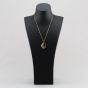 Second Hand 9ct Yellow Gold Patterned Oval Locket Pendant & 18 Inch Curb Chain 41143137