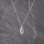 Second Hand White Gold 0.74ct Tanzanite & 0.05ct Diamond Pear Shaped Ribbon Pendant & 18 Inch Prince Of Wales Chain 41143160