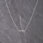 Second Hand White Gold Diamond Dainty Cross Choker Pendant & 15-17 Inch Trace Chain 41143166