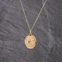 Second Hand Vintage 9ct Two Colour Gold Oval Relief Butterfly Locket Pendant & 18 Inch Curb Chain 41143169