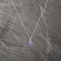 Second Hand 9ct White Gold Tanzanite Pendant & 18 Inch Prince Of Wales Chain 41143177
