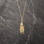 Second Hand 9ct Yellow Gold Cubic Zirconia Set Clown Pendant & 18 Inch Curb Chain 41143180