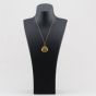 Second Hand Vintage 9ct Yellow Gold Round Engraved Locket Pendant & 18 Inch Prince Of Wales Chain 41143184