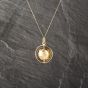 Second Hand Vintage Two Colour Gold Swivel Ball Pendant & 18 Inch Curb Chain 41143185