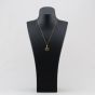 Second Hand 9ct Yellow Gold Round St Christopher Pendant & 18 Inch Curb Chain 41143203