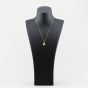 Second Hand 9ct Yellow Gold Peridot & Diamond Oval Pendant & 18 Inch Curb Chain 41143215
