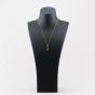 Second Hand 9ct Yellow Gold Peridot Pear Shaped Pendant & 18 Inch Curb Chain 41143217