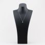 Second Hand 9ct White Gold Citrine & 0.05ct Diamond Pearshaped Dropper Pendant & 18 Inch Curb Chain 41143225