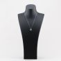 Second Hand 9ct White Gold Cubic Zirconia Heart Slider Pendant & 18 Inch Curb Chain 41143227