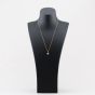 Second Hand 9ct Yellow Gold Tanzanite & 0.01ct Diamond Pendant & 20 Inch Curb Chain 41143228