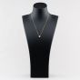 Second Hand 9ct Yellow Gold Cubic Zirconia Cluster Pendant & 18 Inch Curb Chain 41143231