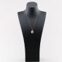 Second Hand 9ct Yellow Gold Oval Patterned Locket Pendant & 18 Inch Trace Chain 41143232