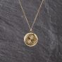 Second Hand 9ct Yellow Gold Round Patterned Locket Pendant & 20 Inch Curb Chain 41143233
