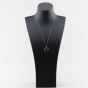 Second Hand 9ct Yellow Gold Round Patterned Locket Pendant & 20 Inch Curb Chain 41143233