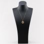 Second Hand 9ct Yellow Gold Round St Christopher Pendant & 18 Inch Curb Chain 41143236