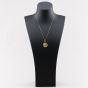 Second Hand 9ct Yellow Gold Round St Christopher Pendant & 18 Inch Curb Chain 41143238