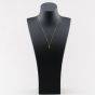 Second Hand Yellow Gold Cubic Zirconia Set Cross Pendant & 18 Inch Curb Chain 41143240