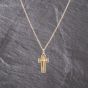 Second Hand 9ct Yellow Gold Crucifix Cross Pendant & 24 Inch Prince Of Wales Chain 41143242