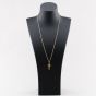 Second Hand 9ct Yellow Gold Crucifix Cross Pendant & 24 Inch Prince Of Wales Chain 41143242