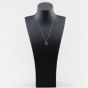 Second Hand 9ct Yellow Gold Sapphire & Cubic Zirconia Heart Pendant & 18 Inch Curb Chain 41143246