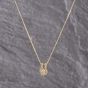 Second Hand 9ct Yellow Gold 0.15ct Brilliant Cut Diamond Set Pendant & 18 Inch Curb Chain 41143249